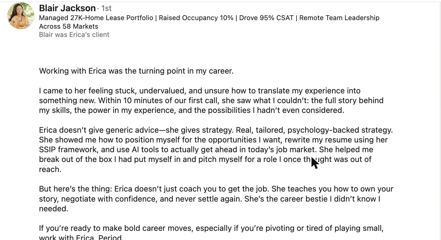 LinkedIn recommendation