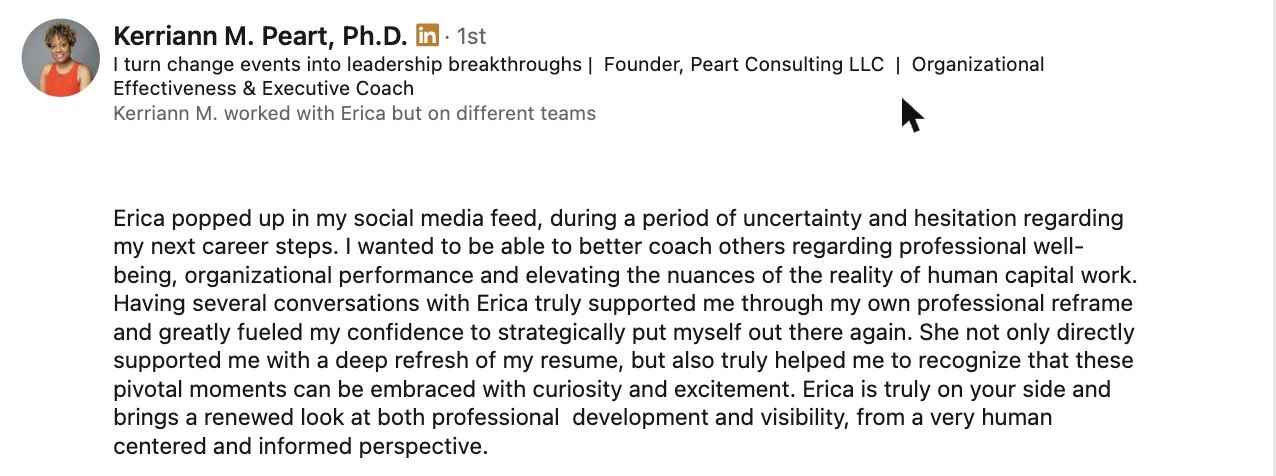 LinkedIn recommendation